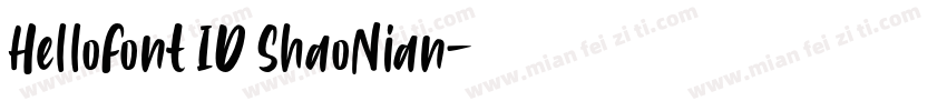 HelloFont ID ShaoNian字体转换